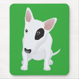 Süße Bull Terrier Mama Welpen Papa Hundeliebhaber  Mousepad