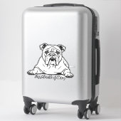 Süße Bulldogge Aufkleber (Koffer)