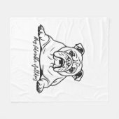 Süße Bulldogge Fleecedecke (Vorderseite (Horizontal))