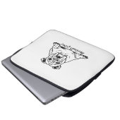 Süße Bulldogge Laptopschutzhülle (Vorne Knopf)