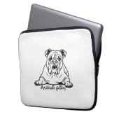 Süße Bulldogge Laptopschutzhülle (Vorderseite Links)