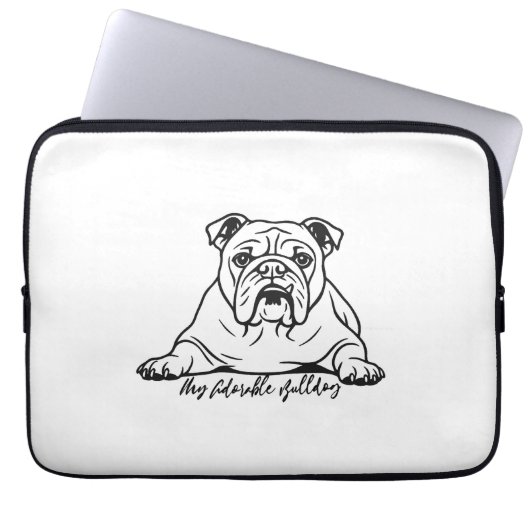 Süße Bulldogge Laptopschutzhülle (Vorderseite)