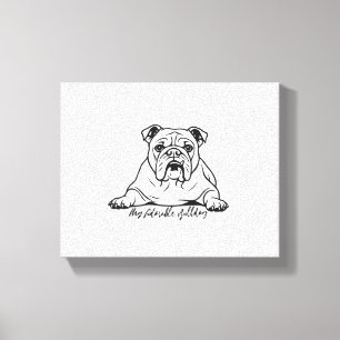 Süße Bulldogge Leinwanddruck