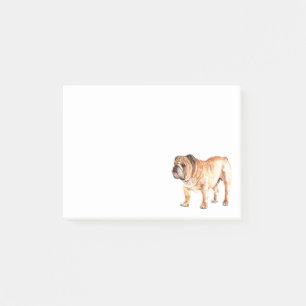 Süße Bulldogge Liebhaber Hundeliebhaber Mama Papa Post-it Klebezettel