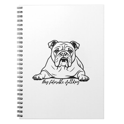 Süße Bulldogge Notizblock (Vorderseite)