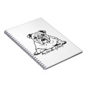 Süße Bulldogge Notizblock (Rechte Seite)