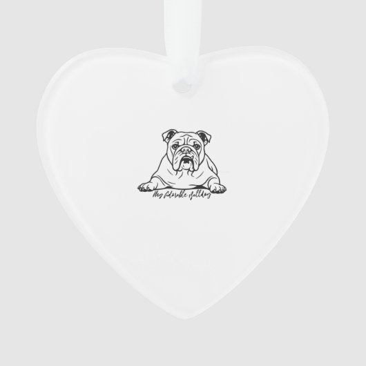 Süße Bulldogge Ornament (Vorderseite)