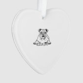 Süße Bulldogge Ornament (Vorderseite)
