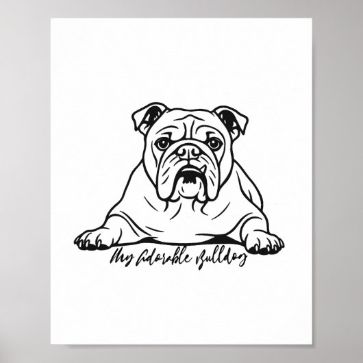 Süße Bulldogge Poster (Vorne)