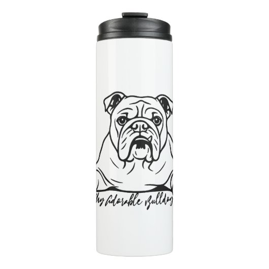 Süße Bulldogge Thermosbecher (Vorderseite)