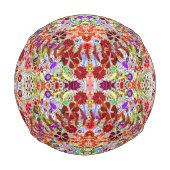 Süße bunte Blumen Collage-Design Baseball (Vorderseite)