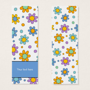 Süße bunte Blumen Design-Lesezeichen