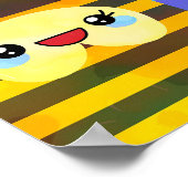 Süße bunte Cartoon-Charaktere Poster (Ecke)