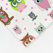 Süße bunte Cartoon-Eulen-Fleece-Decke Fleecedecke (Ecke)