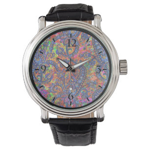 Süße bunte Chakra-Muster-Scheckbuchhülle Armbanduhr