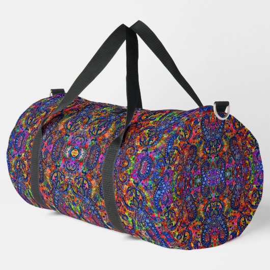 Süße bunte Chakren-Muster-Scheckbuchhülle Duffle Bag (Linke Ecke)