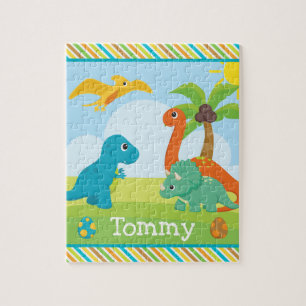 Süße bunte Dinosaurier Freunde Kinder Puzzle