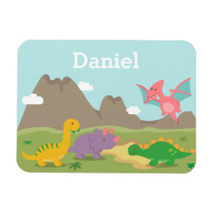 Süße bunte Dinosaurier für kleine Kinder Magnet