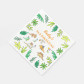 Süße bunte Dinosaurier-Party Serviette (Ecke)