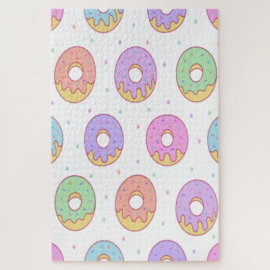 Süße bunte Donuts Puzzle (Vertikal)