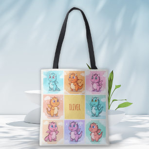 Süße bunte Drache Doodles Tasche