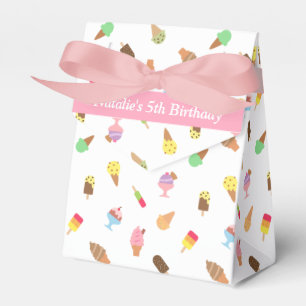 Süße bunte Eiscreme-Muster-Partygeschenkbox Geschenkschachtel