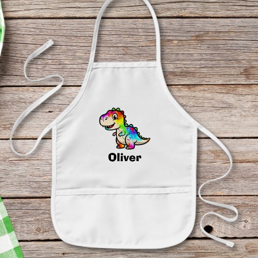 Süße bunte Farbspritzer-Dinosaurier Kinderschürze