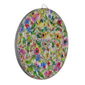 Süße bunte Frühlingsblumen Blumen Dartscheibe (Vorderseite Links)