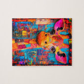 Süße bunte Giraffe Puzzle (Horizontal)