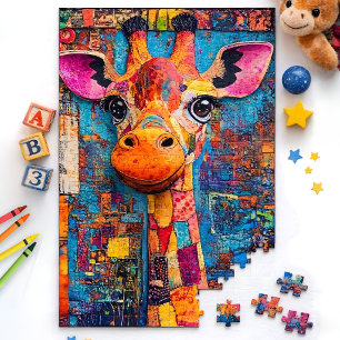 Süße bunte Giraffe Puzzle