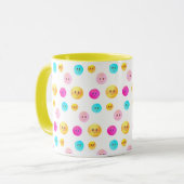 Süße bunte glückliche Gesichter Tasse (Vorderseite Links)