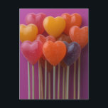 Süße bunte Herz Lollipops Valentinstag Postkarte<br><div class="desc">Überrasche deine Liebsten zum Valentinstag mit einer zauberhaften Botschaft! Unsere wunderschöne Postkarte zeigt ein liebevoll gestaltetes Papierkunst-Design mit Herzen,  die aus einem Umschlag sprießen. Perfekt,  um deine Gefühle auszudrücken und diesen besonderen Tag unvergesslich zu machen!</div>