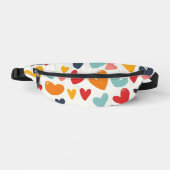 Süße bunte Herzen Doodle Romantik Bauchtasche (Vorderseite)
