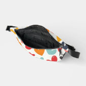 Süße bunte Herzen Doodle Romantik Bauchtasche (Offen)