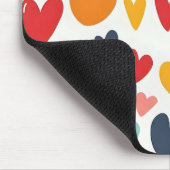Süße bunte Herzen Doodle Romantik Mousepad (Ecke)