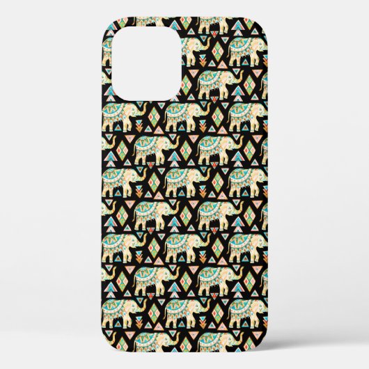 Süße bunte indische Elefanten Muster Case-Mate iPhone Hülle (Rückseite)