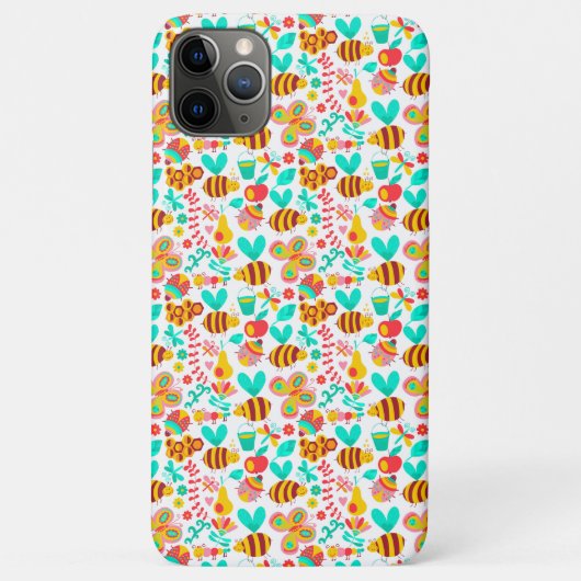 Süße bunte Insektenmuster Case-Mate iPhone Hülle (Rückseite)