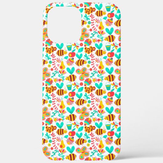 Süße bunte Insektenmuster Case-Mate iPhone Hülle (Rückseite)