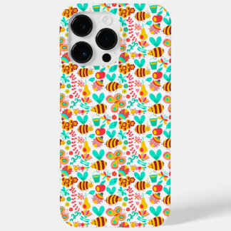 Süße bunte Insektenmuster Case-Mate iPhone 14 Pro Max Hülle