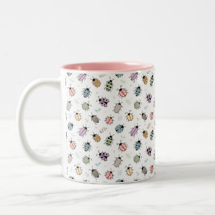 Süße bunte Käfer Muster Zweifarbige Tasse