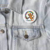 Süße bunte Katzenmal-Spritzknopf Button (Beispiel)