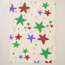 Süße bunte kleine Sterne Sherpadecke