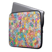 Süße bunte Laptop-Hülse des Blumen-Entwurfs-| Laptopschutzhülle (Vorderseite Links)