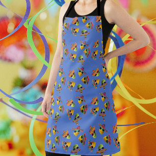 Süße bunte Lemons Limes Sombreros Blaues Apron Schürze