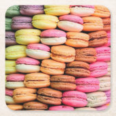 Süße bunte Macarons Rechteckiger Pappuntersetzer (Vorderseite)
