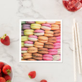 Süße bunte Macarons Serviette (Beispiel)