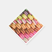 Süße bunte Macarons Serviette (Ecke)