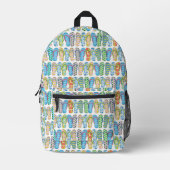 Süße Bunte Mädchen Flip Flops Muster Bedruckter Rucksack (Vorderseite)