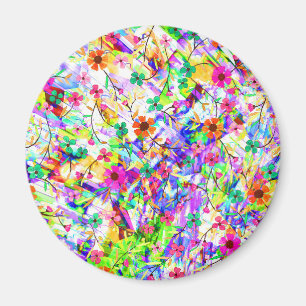 Süße bunte magische Sommerblumen Magnet