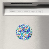 Süße bunte Monster-Gesichtsmuster Magnet (In Situ (Geschirrspüler))